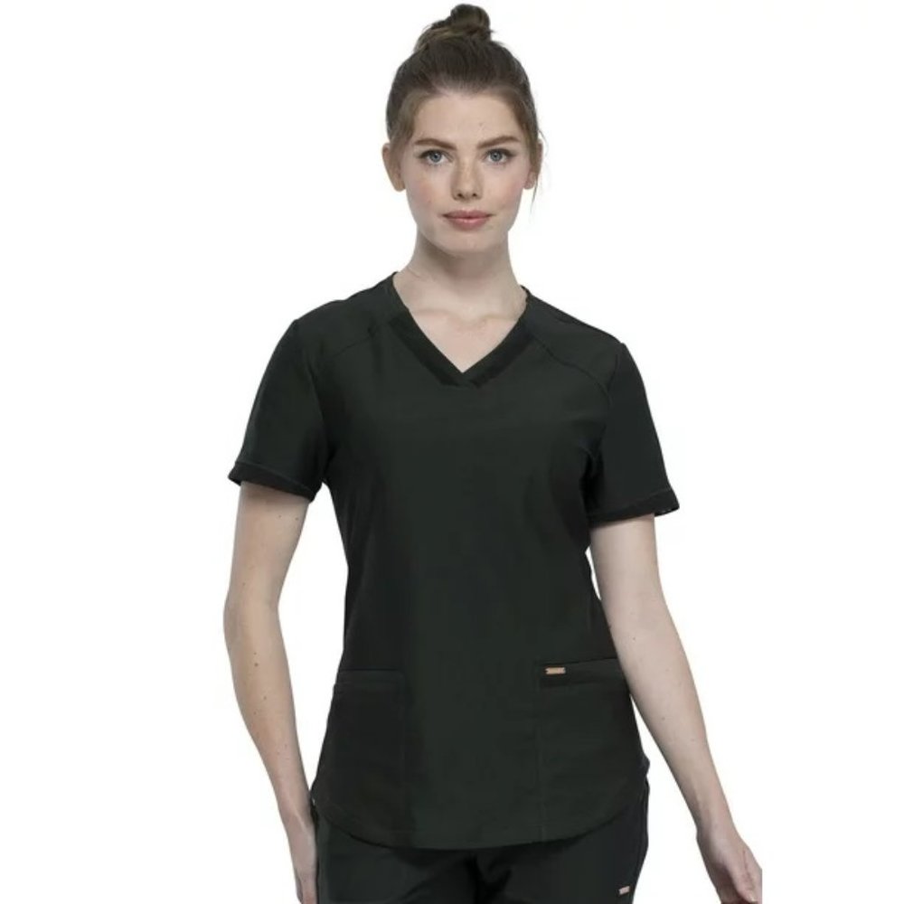 Cherokee Form CK840 Olive Branch Small Scrub Top  NWT